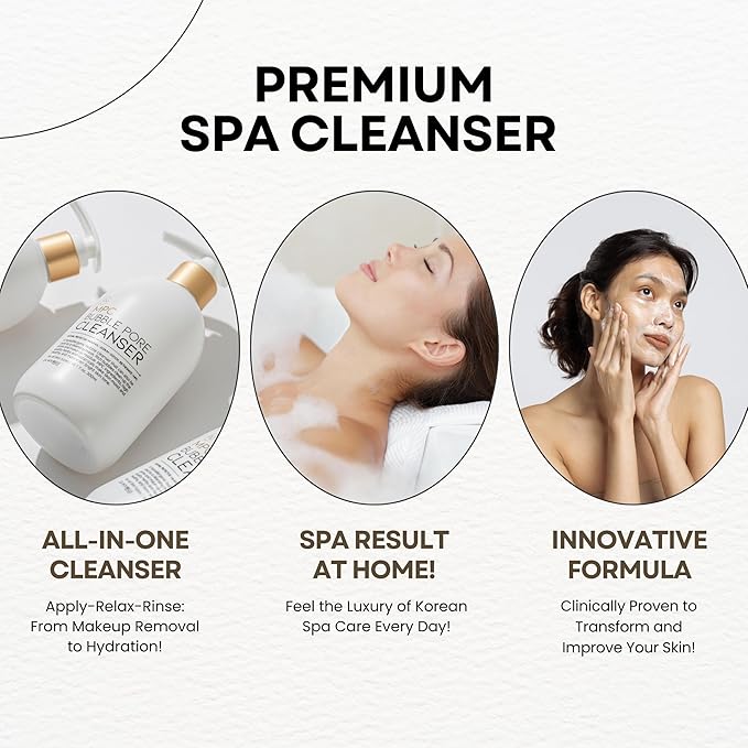 MPC Bubble Pore Cleanser Korean Face Wash Gentle Deep Pore Facial Cleanser with Caviar Blackhead Makeup Remover Pore Minimizer Hydrating Exfoliator Oily Dry Skin 10.1 fl oz