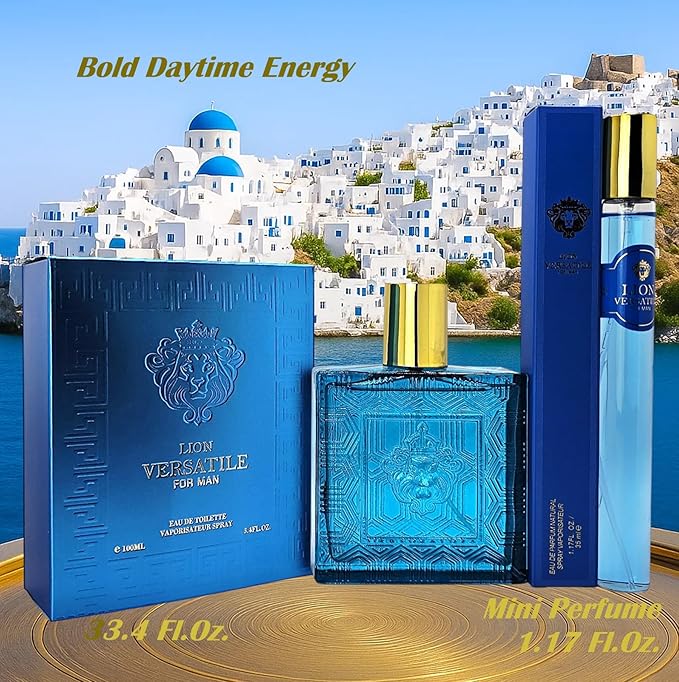 Versatile For Man &amp CUP 04-Piece Set Cologne for Men 2x100ml &amp Mini Perfume 2x35ml Eau de Toilette long-lasting Mint Grapefruit &amp Marine notes for daytime Travel perfume bottle frag