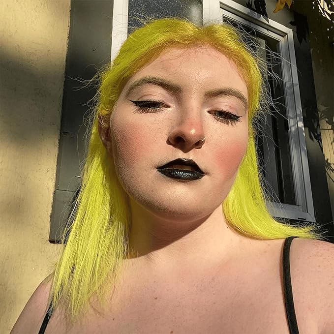 Overtone Semi Permanent Hair Color Conditioner Extreme Yellow 8 oz Nourishing Damage-Free Color Depositing Mask for All Hair Types with Shea Butter &amp Coconut Oil Vegan &amp Cruelty-Free