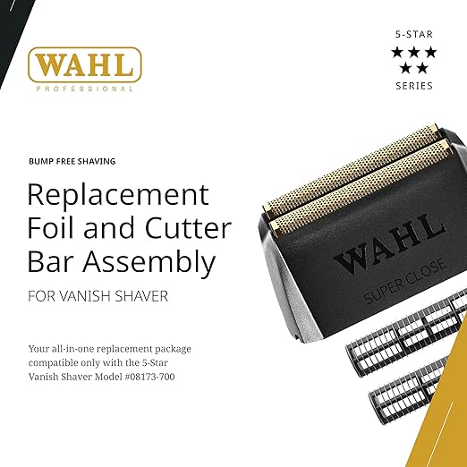 Wahl Professional Vanish Foil Head &amp Cutter Bar Replacement High-Performance Shaver Accessories