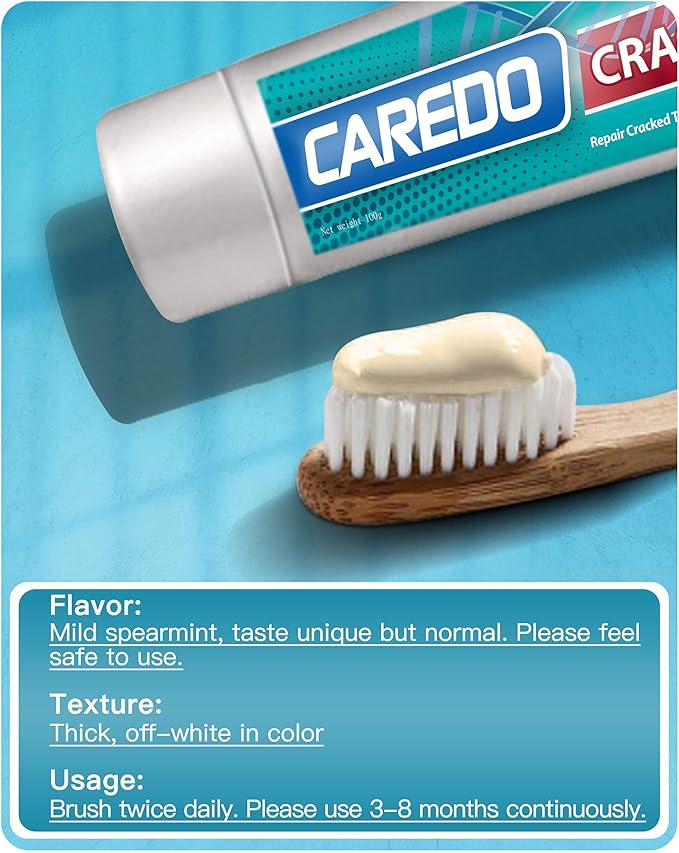 Healing Teeth Crack Toothpaste The ONLY Toothpaste Repairing Cracked Teeth Enamel Cracks Cure Tooth Sensitivity Remove Pigment in Crack 100g 2 Counts As Mother's Day Gift