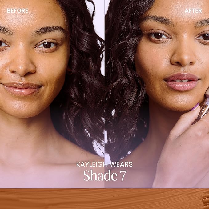 Naked Sundays BeautyScreen??SPF 50 Mineral Peptide Foundation Tint ? 2-in-1 Skin Tint &amp Mineral Sunscreen | Radiant Buildable Coverage Acne-Safe Infused with Peptides (7 Tan Toffee 1.01 oz)