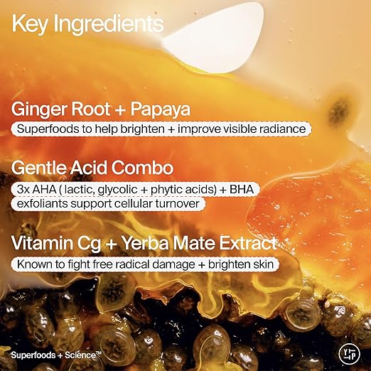 Youth To The People Superfruit Facial Cleanser - Papaya + Vitamin C Gentle Exfoliating Face Wash Cellular Skin Renewal with AHA + BHA Evens Skin Tone &amp Texture for Soft + Radiant Skin Sulfate-f