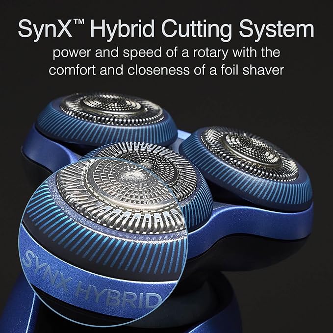 Remington Limitless X7 Shaver for Men Titanium Blades and Power Sense Technology Advanced Performance Foil Rotary Electric Shaver with PivotBall for Sensitive Skin Comfort 100% Waterproof.