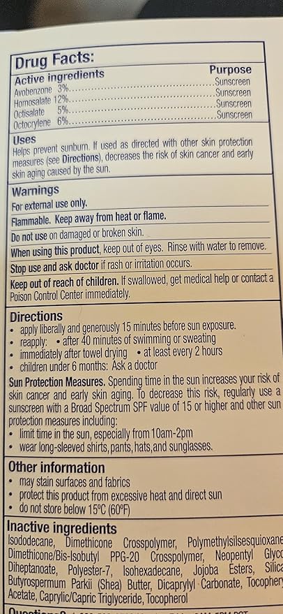 Daily Facial Sunscreen Broad Spectrum SPF40 oil free invisible gel formula fragrance free water + Sweat Resistance (2 Pack)