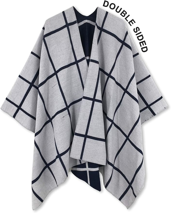 Moss Rose Women's Shawl Wrap Poncho Ruana Cape Open Front Cardigan Shawls for Fall Winter