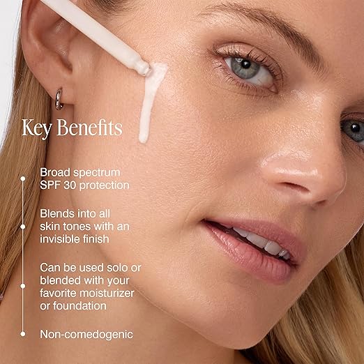 COOLA Organic Sun Silk Drops and Face Moisturizer with SPF 30 Dermatologist Tested Sunscreen with Plant-Derived BlueScreen Digital De-Stress Technology 1 Fl Oz