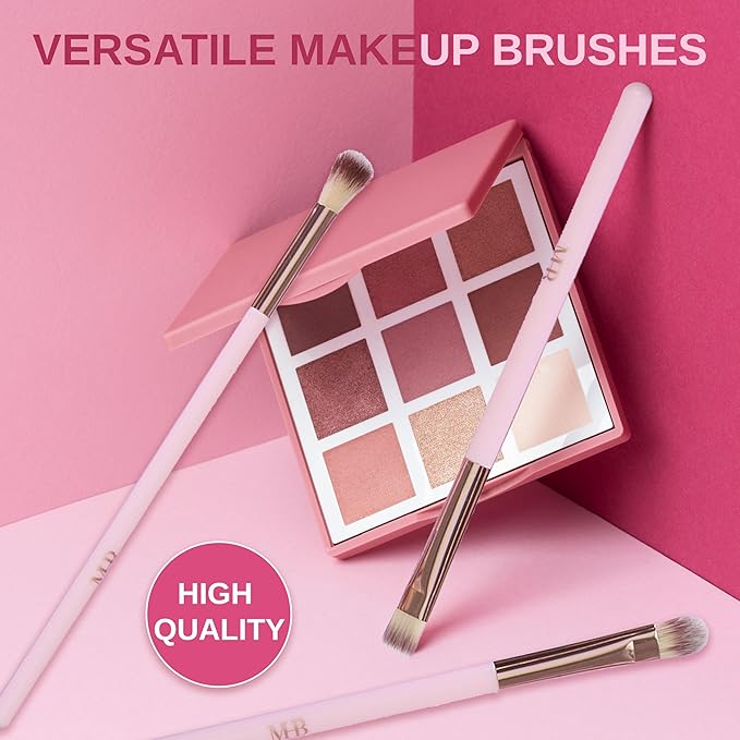 14pc Ultimate Beauty Brush Collection - Full Makeup Eyelash Curler Tweezer Sponge Kit Cosmetic Tools Professional Face Eye (ROSE GOLD)