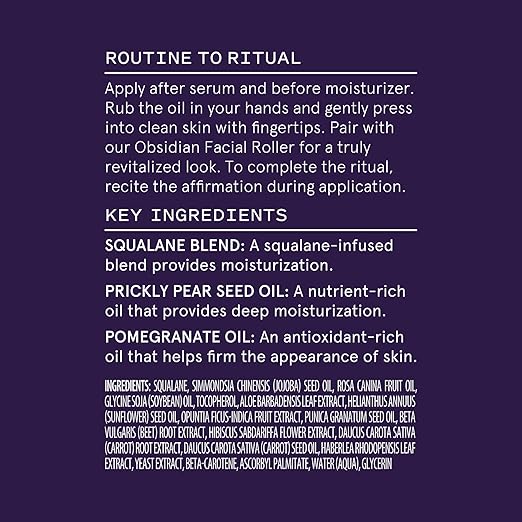 Keys Soulcare Deeply Replenishing Squalane Facial Oil Hydrates Skin Overnight for a Radiant Glowing Complexion Vegan Cruelty Free 1.01 Fl Oz