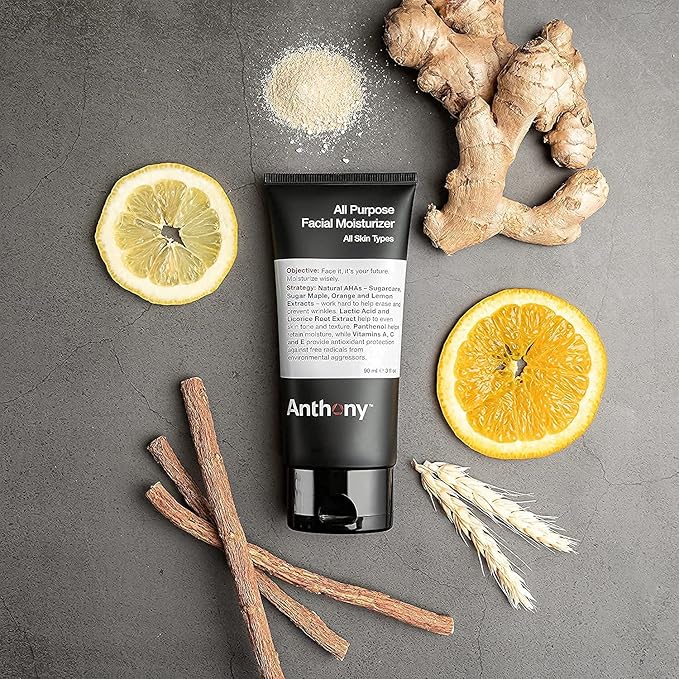 Anthony All-Purpose Facial Moisturizer ? Men?™s Hydrating Lotion for Dry Skin ? Lightweight Non-Comedogenic Anti-Aging Formula ? 16 Fl Oz