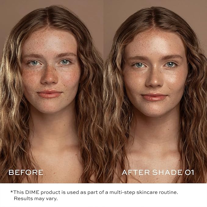 DIME Beauty Tinted Glow Wonderscreen SPF 30 Mineral Sunscreen for Face with 19% Zinc Oxide Tinted Moisturizer with SPF 50 g (Light)