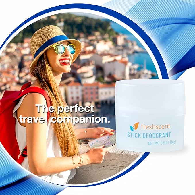 (144 Pack) Freshscent 0.5 oz. Stick Deodorant Travel Size Alcohol Free light fragrance bulk packed and perfect for donations.