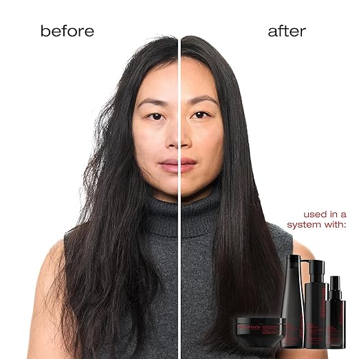 shu uemura art of hair Ashita Supreme Smoothing Treatment Mask - Adds Shine Reduces Frizz Strengthens Strands Prevents Breakage For All Hair Types 6 Fl Oz