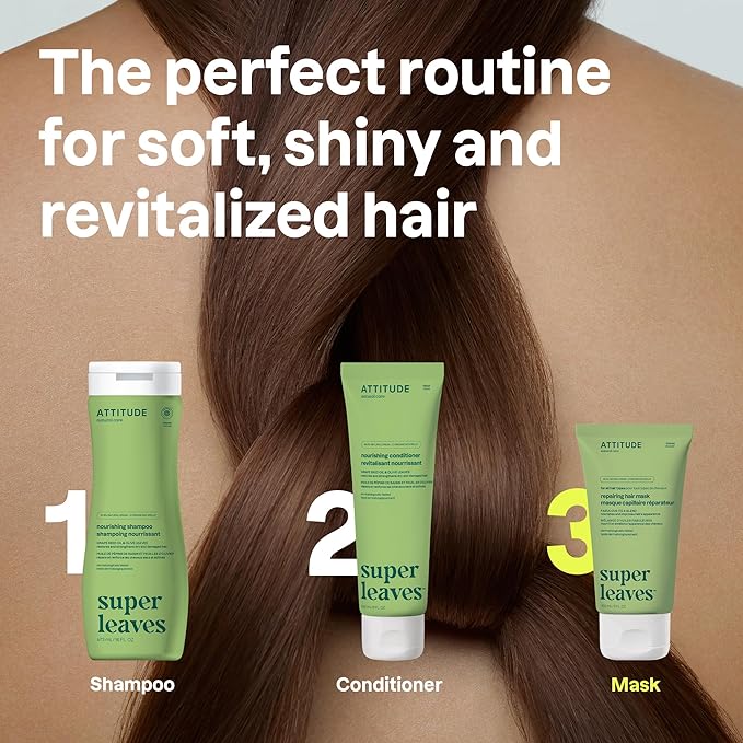 ATTITUDE Repairing Hair Mask Nourishes and Improves Hair's Appearance Fabulous Oils Blend Abyssinian Oil Argan Oil Shea Butter Vegan Hair Care Pink Argan Scent 5 Fl Oz
