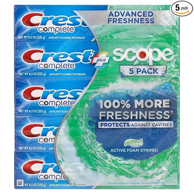 Crest Complete Advanced Flavoridetoothpaste 5 Pack 8.2 Oz Net Wt 41 Oz ()
