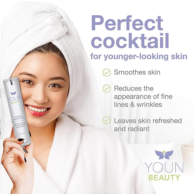 YOUN Beauty Retinol Night Cream Moisturizer for Face by Holistic Dr. Anthony Youn ? Paraben-Free Face Moisturizer with Vitamin B5 &amp E Hyaluronic Acid and Green Tea for Skin Renewal 50ml