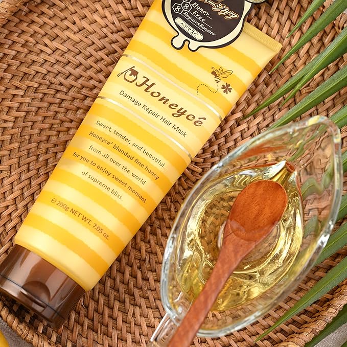 Honey-Che Damage Repair Hair Mask 200g - Honey Infused Hair Mask for Damaged Hair - Deep Conditioning Treat-ment - Hydrating &amp Moisturizing Softens &amp Restores - Ideal for Dry Frizzy Curly H