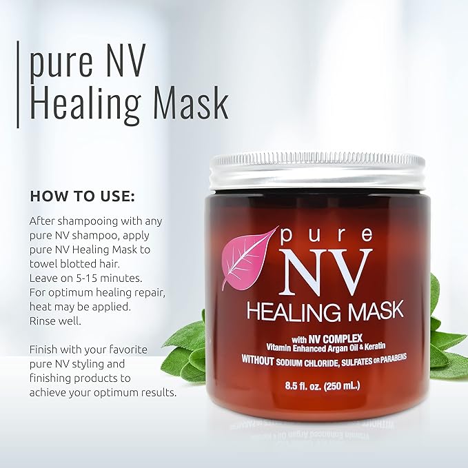 Healing Mask Deep Conditioner Hair Mask To Revitalize &amp Soften Hair Made From Natural Vitamins &amp Minerals Keratin Collagen &amp Argan Oil Infused To Repair Restore &amp Strengthen 8.5 Oz