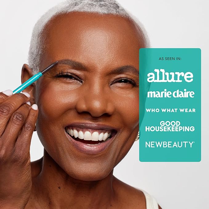 Thrive Causemetics Infinity Waterproof Eyebrow Pencil Retractable Brow Pencil with Hyaluronic Acid &amp Shea Butter Dual Ended Eyebrow Brush Spoolie Fine Tip Vegan &amp Cruelty Free Blanka (Tau