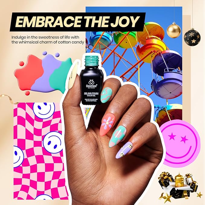Beetles Gel Nail Polish Kit with U V Light 68 Pcs Gel Nail Kit 35 Colors Emotional Spectrum with Base Matte&ampGlossy Top Coat Soak Off Manicure Set Women Teen Girl Christmas Gifts Beetles Gift Sp