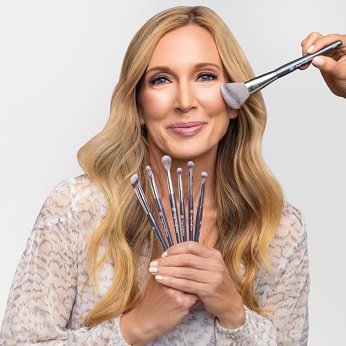 BK BEAUTY - ANGIE HOT &amp FLASHY A507 ANGLED BLUSH BRUSH ? For Blush Bronzer &amp Contour Fluffy Angled Brush for Seamless Streak-Free Finish