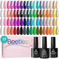 Beetles Fall Gel Nail Polish Set 36 Colors Gel Polish Set Sparkle Red Pink Glitter Black Nail Kit Free Journey Collection with 3Pcs Base Top Coat Soak off Uv Gel Polish Manicure Kit