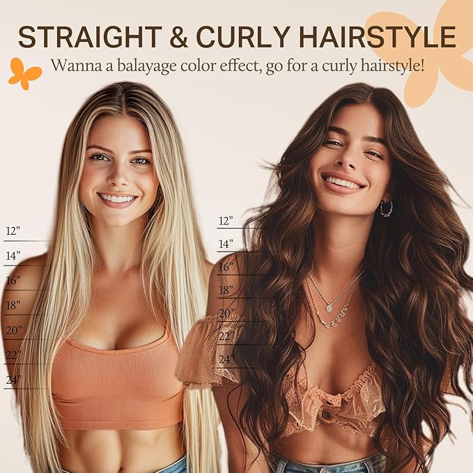 DOORES Clip in Human Hair Extensions Light Ash Brown to Ash Blonde 100g 7pcs 14 Inch Remy Hair Extensions Straight Natural Thick