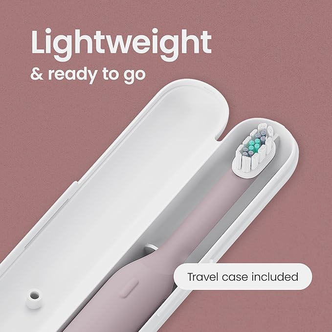 Quip Ultra Next Generation Smart Toothbrush - Timed Electric Toothbrush with Case - Replaceable Brush Head Soft Bristles Silicone Handle 30-Day Battery Life - Travel Toothbrush - Dusk