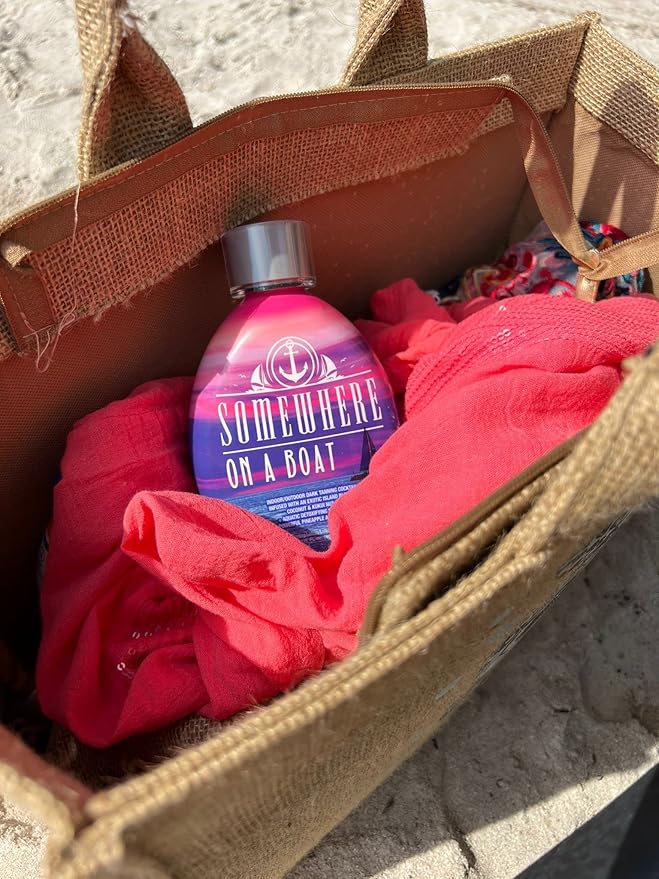 Somewhere On A Boat Tanning Lotion for Indoor Tanning Beds/Outdoor Sun Tan Dark Tanning Bed Lotion w/Coconut Oil Pineapple &amp Shea Butter 13.5oz - White Lotion NO Bronzer