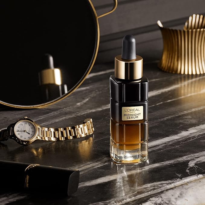 L'Oreal Paris Age Perfect Anti-Aging Midnight Face Serum Reduce Wrinkles 1oz + Eye Cream Sample