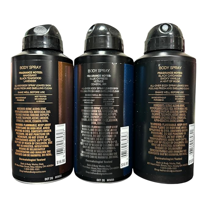 Generic Men's Fragrance Set: Noir Ocean &amp Mahogany Teakwood 3.7 oz Each - 3 Bottles