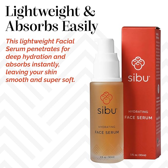 Sibu Hydrating Facial Serum Made From Premium Sea Buckthorn Oil &amp Hyaluronic Acid (1oz) ? Hydrates Dry Skin Brightens Complexion &amp Reduces Blemishes