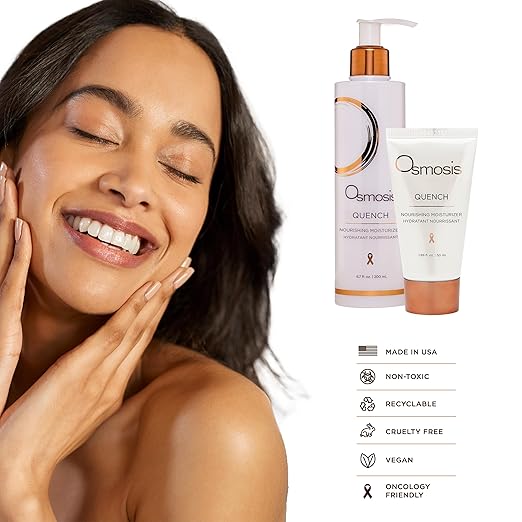OSMOSIS QUENCH Daily Hydrating Facial Moisturizer Face Lotion with Jojoba Oil Shea Butter and Hyaluronic Acid For Dry To Normal Skin