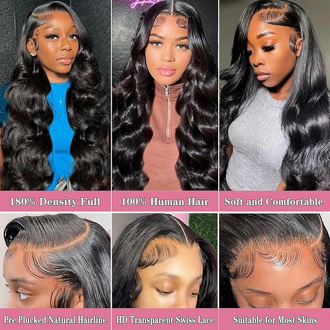 Luminary Body Wave Lace Front Wigs Human Hair Pre Plucked with Baby Glueless 150% Density Brazilian Frontal for Black Women(20inch Wig) 1.0 Count