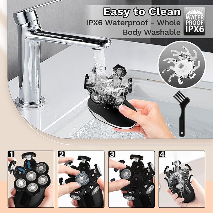 Electric Razors for Women 7D Electric Shaver for Women 5 in 1 Lady Shavers Wet/Dry Bikini Trimmer Rechargeable Face Razor for Arms Legs Armpit Pubic Area