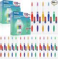Navona 200 PCS Disposable Toothbrush with Toothpaste Bulk Travel Toothpaste Bulk Toothpastes Individually Wrapped Bulk Toothbrush Ergonomics HandleMedium Soft Bristle Perfect for Travel Hotel