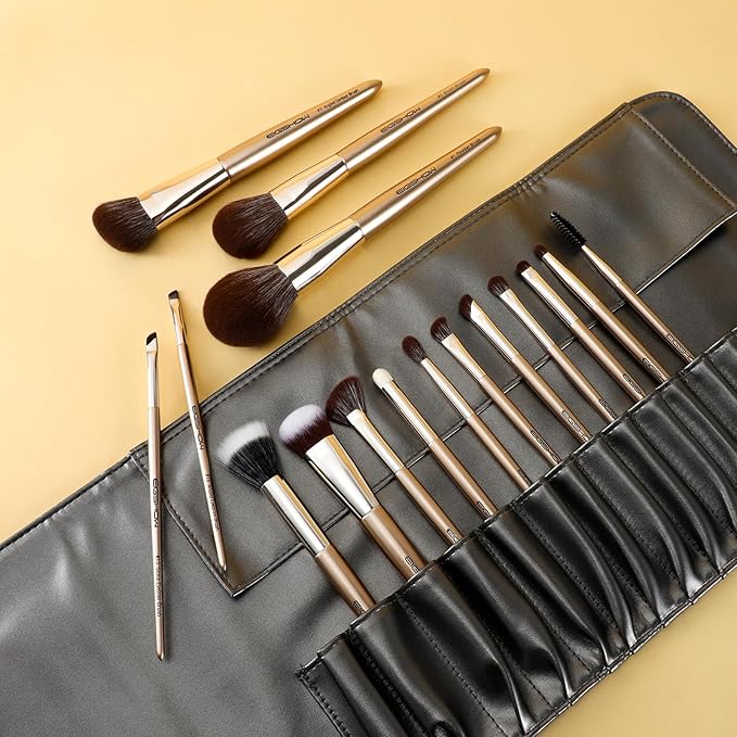 EIGSHOW Professional Makeup Brush Set 16pcs with Case for Mascara Eyeliner Eyeshadow Concealer Foundation Powder Make up Brushes Kit (Monarch Butterfly)