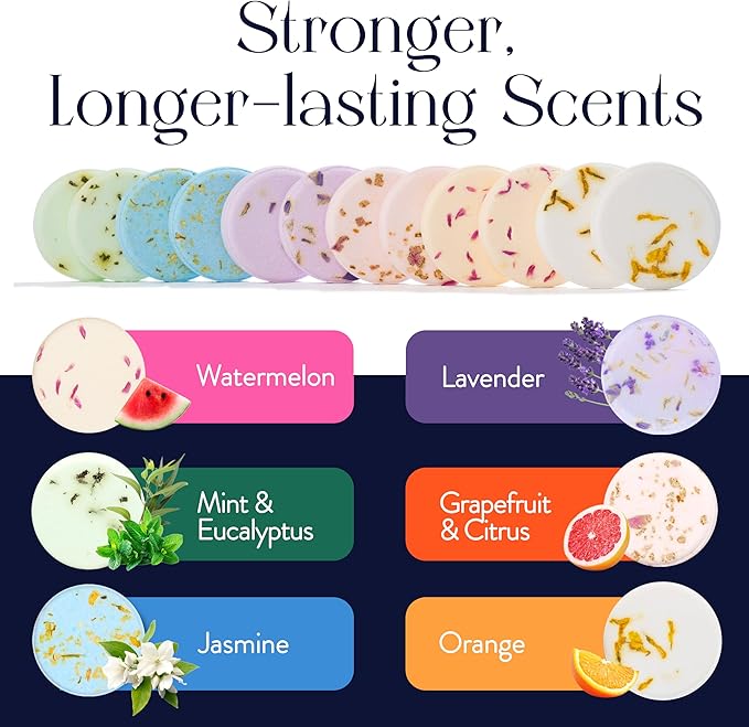 Gifts for Women Aromatherapy Shower Steamers ? 12-Pack Self Care &amp Spa Birthday Gifts for Women Relaxation &amp Stress Relief Bath Shower Bombs with Lavender &amp Eucalyptus Essential Oils