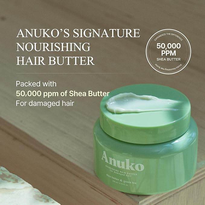 Nourishing Hair Butter for Damaged Hair 6.7 oz Shea Butter &amp Green Tea Korean Hair Care Hair Treatment Mask Vegan Protein