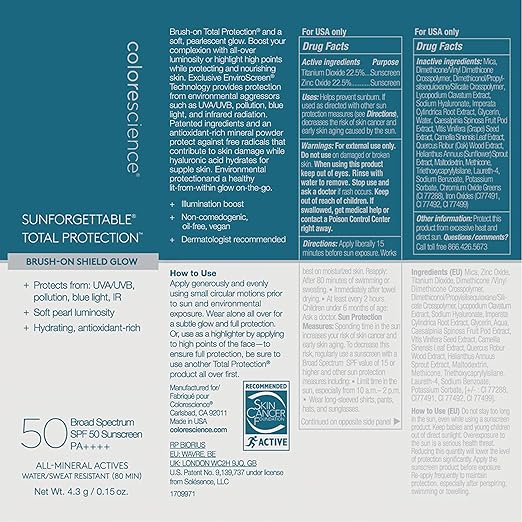 Colorescience Brush-On Sunscreen Mineral Powder for Sensitive Skin