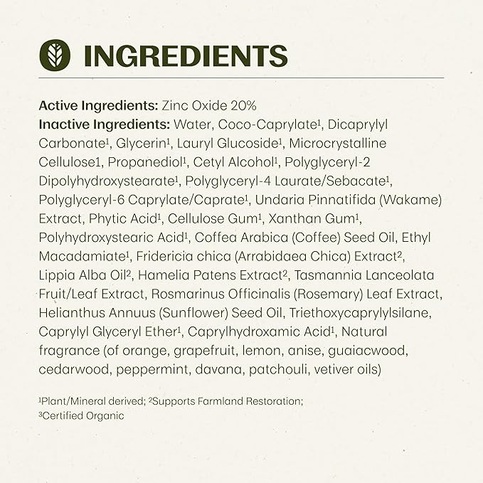 Thrive Natural Care Mineral Face Sunscreen SPF 30 - Daily Sunscreen for Face No White Cast Non-Nano Zinc Oxide - Lightweight Moisturizer Broad-Spectrum Protection - Vegan 2 Fl Oz