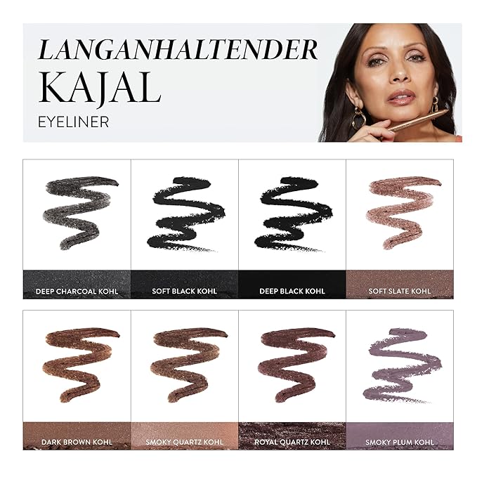 LAURA GELLER NEW YORK Kajal Longwear Kohl Eyeliner Pencil with Caffeine Smooth &amp Blendable Makeup Smokey Quartz