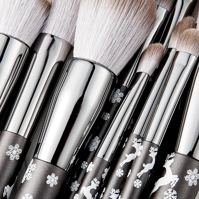 Natural Goat Hair Makeup Brush Set Professional Snowflake Cosmetic Brushes Makeup Set Natural Makeup Brushes Natural Bristle Makeup Brushes Natural Hair Makeup Brushes Set Professional.