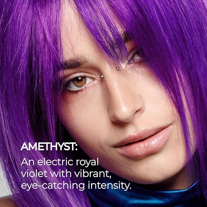 XMONDO Color Amethyst Depositing Mask &amp Semi-Permanent Purple Hair Dye | Infused with Bond Booster Technology &amp Hyaluronic Acid for Nourishment Revitalization &amp Repair Vegan Formula 8 F