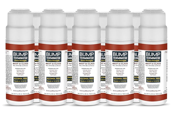 Razor Bumps and Ingrown Hair Treatment Folliculitis Treatment Back Of Head Bumps Remover - Roll On for Men &amp Women