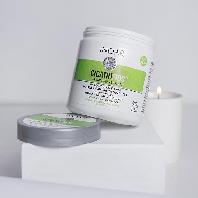 INOAR Cicatrifios Hair Mask with RejuComplex3 for Deep Repair Frizz Control &amp Enhanced Softness 17.6 Fl Oz