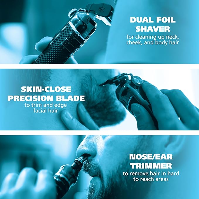 Wahl USA Pro Series High Visibility Skeleton Style Trimmer Lithium-Ion Cordless USB Rechargeable All in One Shaving &amp Close Cutting Beard Trimmer for Men with Near Zero Gap Blade ? 3026018