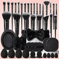 47Pcs Black Makeup Brushes Set Professional Makeup Kit Multi-functional Makeup Tool Set with Facial Makeup Accessories Foundation Makeup Brush Kit Eye and Face Make up Brushes &amp Tools