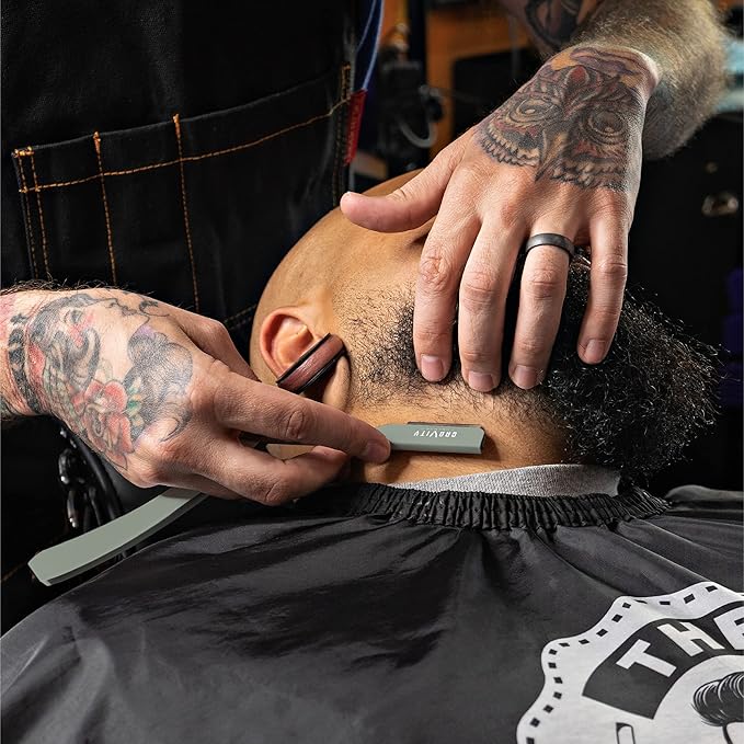 GRAVITY RAZORS Professional Straight Razor Kit ? Minimal Exposure Includes 10 Premium Blades 2mm Exposed Mint
