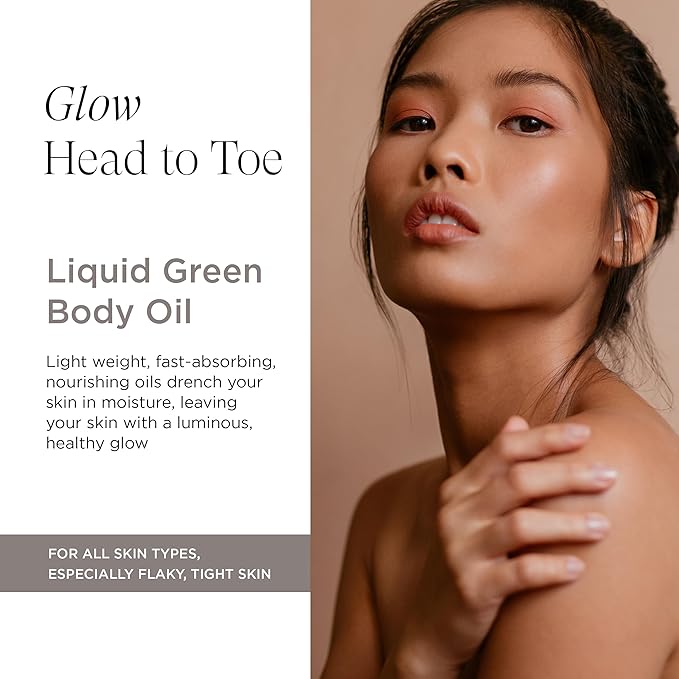 Intelligent Nutrients Liquid Green Body Oil Intensive Hydration and Radiance Antioxidant and Soothing for All Skin Types Vegan 3.4 Oz